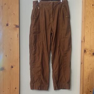 Frame Denim BarrelJeans in Chocolate Brown